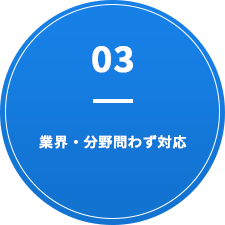 03 業界・分野問わず対応